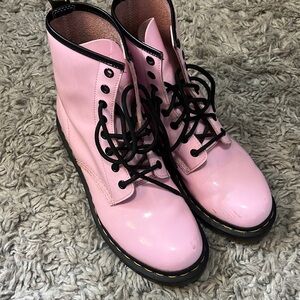 shiny pink doc martens